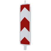 Plastic traffic panel type 60 | film RA1/A, lane divider | on one side from buttom to top | red / white